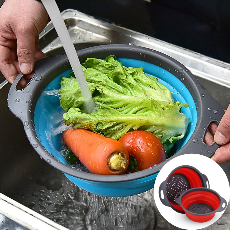 Kitchen Gadgets Store - Colino pieghevole in silicone con manico,