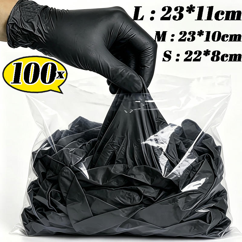 Kitchen Gadgets Novelty - Guanti neri monouso da 2/100 pezzi,