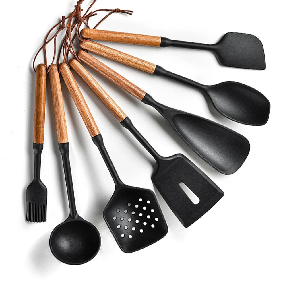7 pezzi di silicone nero manic - Silicone Spatula Set recensione e prezzo